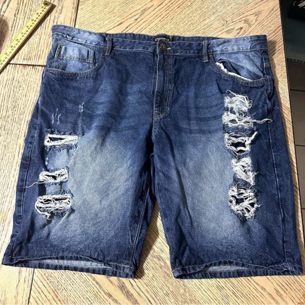 Vintage Southpole Shorts Mens 46 Blue Denim Baggy Hip Hop Streetwear Rapper Y2K